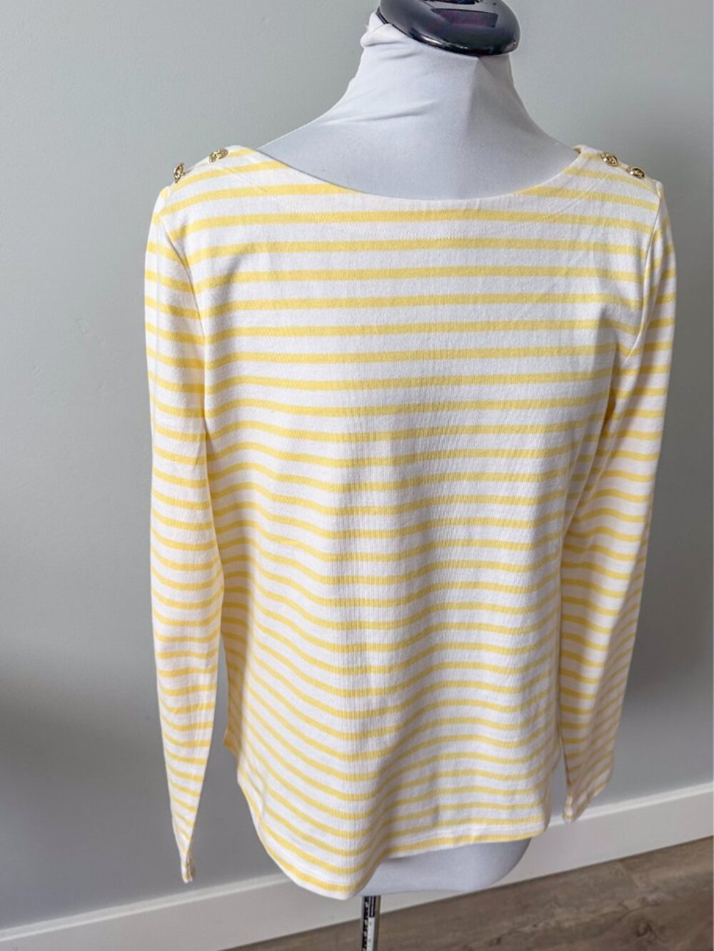 Talbots Knot Button Shoulder Tee - Picture 4 of 11